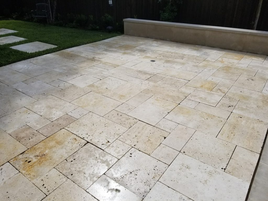 Cleaning Outdoor Travertine Patio Dallas | Travertine & Marble